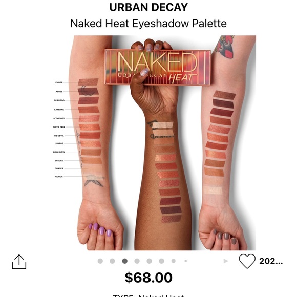 NAKED HEAT EYESHADOW PALETTE urbandecay cosmetics - Picture 3 of 8